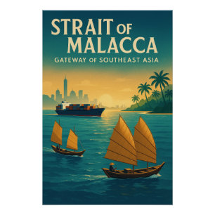 Poster Détroit de Malacca - Porte d'entrée de l'Asie du S