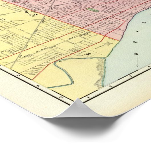 Poster Détroit et ses environs (Coin)