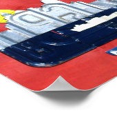 Poster Detroit : L'art de la plaque d'immatriculation de (Coin)