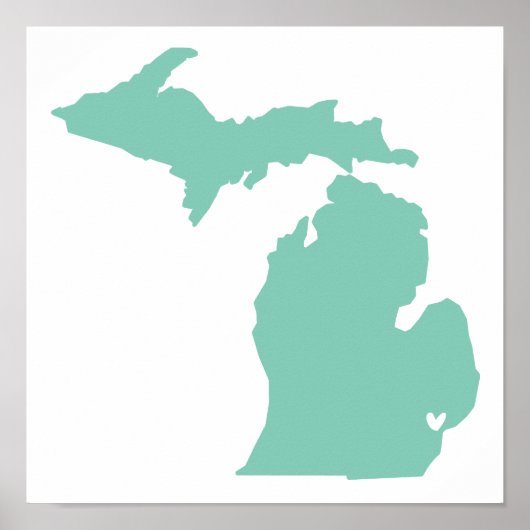 Poster Detroit, Michigan Love (Devant)