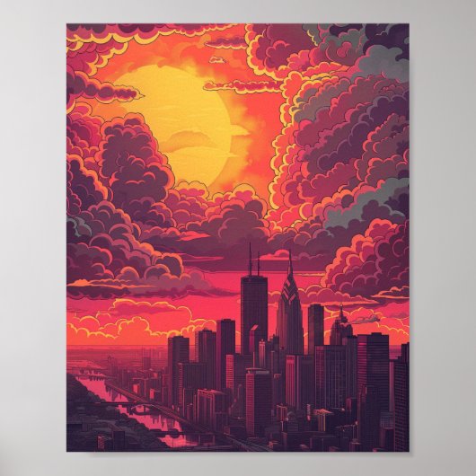 Poster Detroit Michigan USA (Devant)