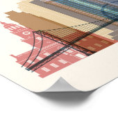 Poster Detroit, Michigan | Ville Skyline (Coin)