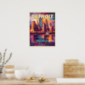 Poster Detroit, Michigan | Vintage voyage (Cuisine)