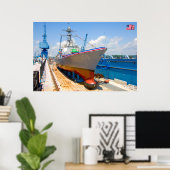 POSTER DÉTROYEUR DE MISSILES GUIDÉS - DDG-109 (Bureau à domicile)