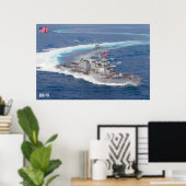 POSTER DÉTROYEUR DE MISSILES GUIDÉS - DDG-110 (Bureau à domicile)