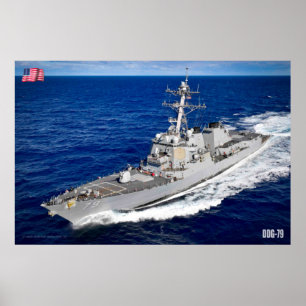 POSTER DÉTROYEUR DE MISSILES GUIDÉS - DDG-79