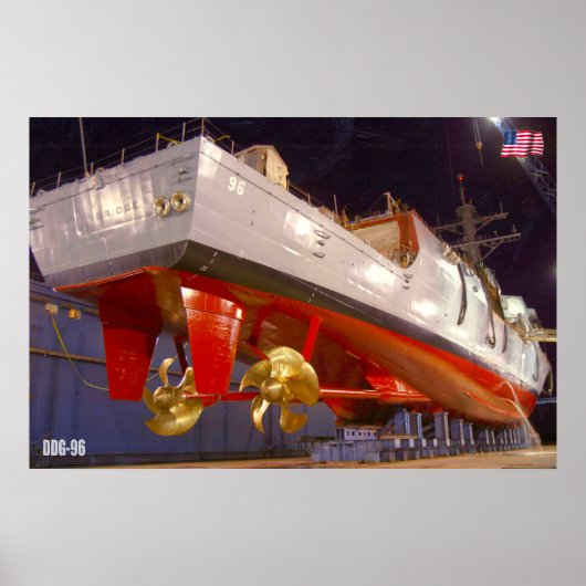 POSTER DÉTROYEUR DE MISSILES GUIDÉS - DDG-96 (Devant)