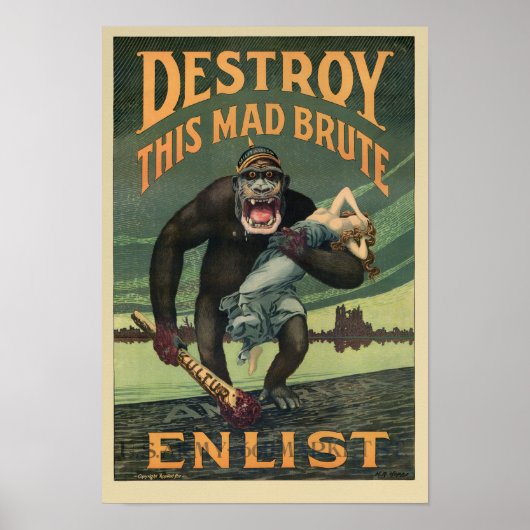 Poster Détruire ce Mad Brute - Recrutement de l'armée de  (Devant)