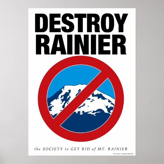 Poster Détruire l'affiche de Rainier (Devant)
