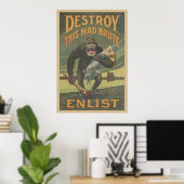 Poster Détruisez Cette Mad Brute Enlist (Bureau à domicile)