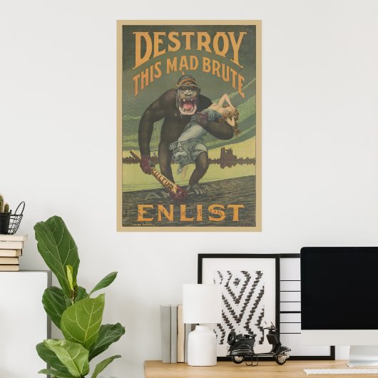 Poster Détruisez Cette Mad Brute Enlist (Bureau à domicile)