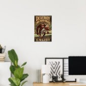 Poster Détruisez Cette Mad Bruth Enlist (Bureau à domicile)
