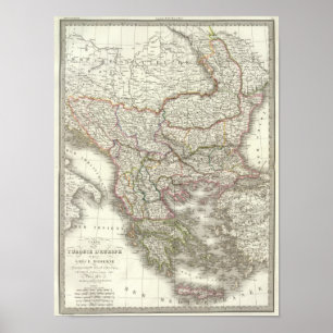 Poster d'Europe de Turquie, Grece - la Turquie et la