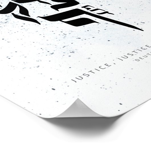 Poster Deutéronome 16,20, Justice, Justice vous devez pou (Coin)