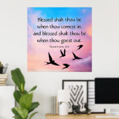 Poster Deutéronome 28:6 (Bureau à domicile)