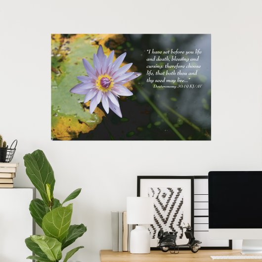 Poster Deutéronome 30:19 Écriture Imprimer (Bureau à domicile)
