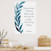 Poster Deutéronome 31:6, Bible Verse Print, Fort (Cuisine)