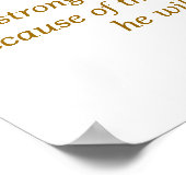 Poster Deutéronome 31:6 Proud Horse Bible Verse Imprimer (Coin)