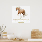 Poster Deutéronome 31:6 Proud Horse Bible Verse Imprimer (Cuisine)