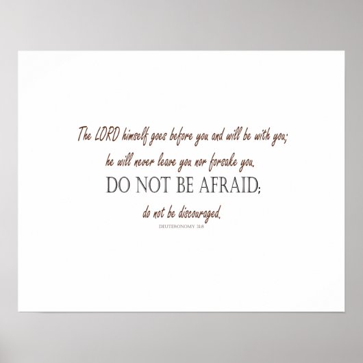 Poster Deutéronome 31:8 Le Seigneur va devant vous (Devant)
