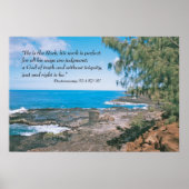 Poster Deutéronome 32:4 Écriture Imprimer (Devant)