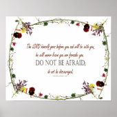 Poster Deuteronomy  31:8, do not be afraid, Décor (Devant)