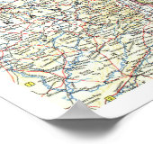 Poster " Deutschland : 1959/heute - Detaillierte Landkart (Coin)