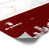 Poster " Deutschland : BERLIN U-Bahn Metro MAP ... Affich (Coin)