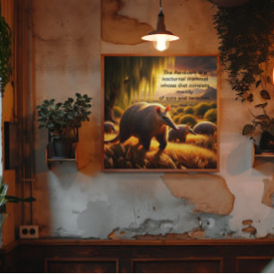 Poster Deux Aardvark Tender Anteater Amour maternel