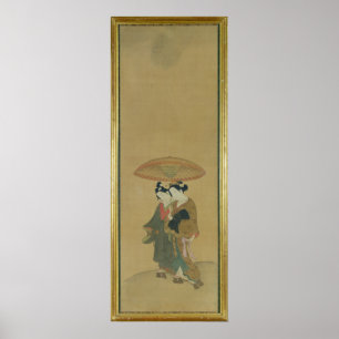 Poster Deux amants sous un parapluie