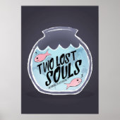 Poster Deux âmes perdues nager dans un poisson rose (Devant)