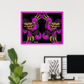 POSTER DEUX AMIS À L'AISE (Bureau à domicile)