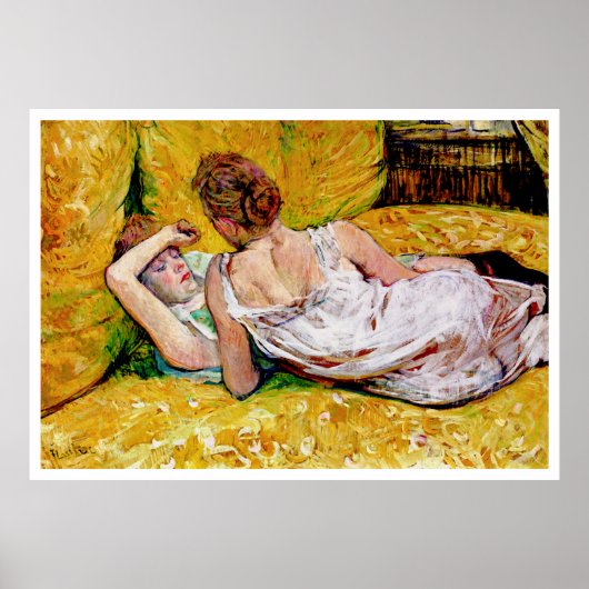 Poster Deux amis par Henri de Toulouse-Lautrec (Devant)