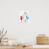 Poster Deux amis proches. Ensemble où qu'ils aillent. (Cuisine)