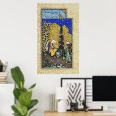 Poster Deux amoureux dans un verger en fleurs (Bureau à domicile)