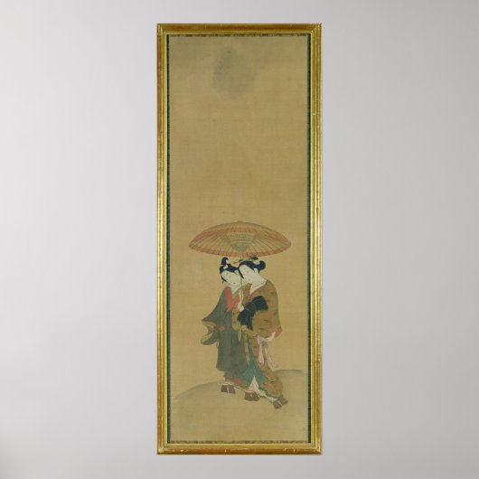 Poster Deux amoureux sous un parapluie (Devant)