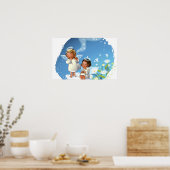 Poster Deux anges assis sur les nuages (Cuisine)