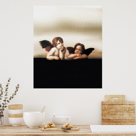 Poster Deux anges Cherub (Cuisine)