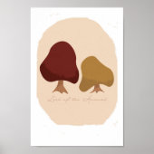 Poster deux arbres automnaux/automne esthétique imprimer/ (Devant)