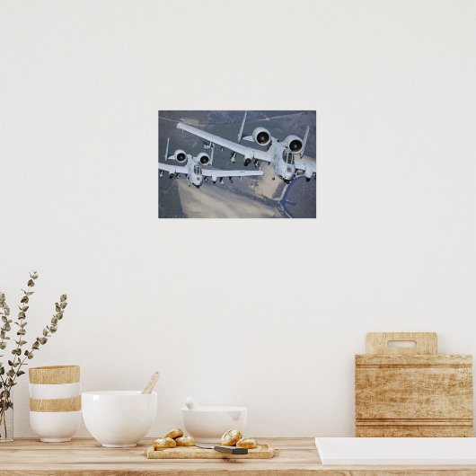 Poster Deux avions A-10C Thunderbolt II volent au format (Cuisine)