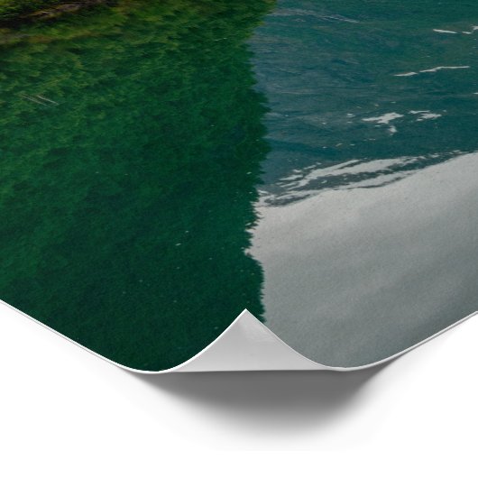 Poster Deux barques à bascule avec réflexion dans une aff (Coin)