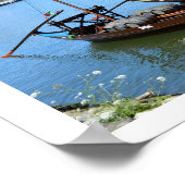 Poster Deux bateaux sur le fleuve Douro, Porto (Coin)