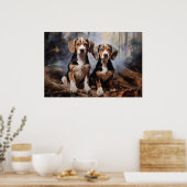 Poster Deux Beagles (Cuisine)