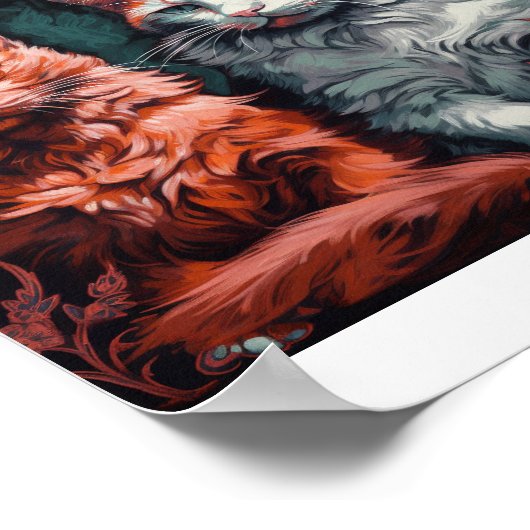 Poster Deux Beaux Chats (Coin)