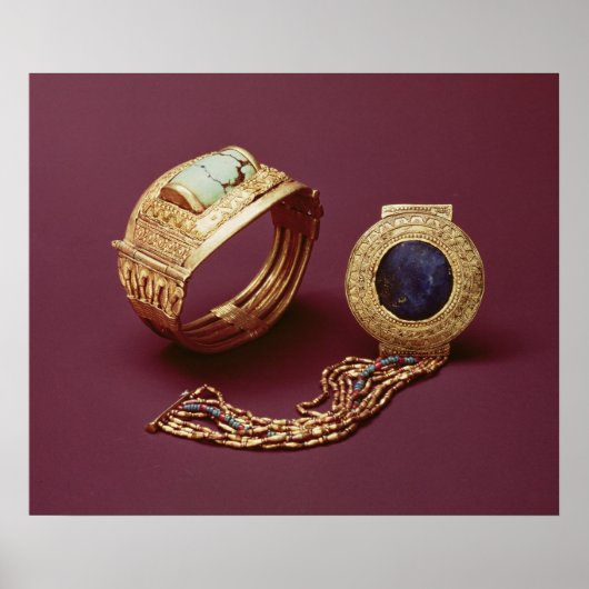 Poster Deux bracelets, de la Tombe de Toutankhamon (Devant)