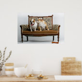 Poster Deux bulldogs affectueux (Cuisine)