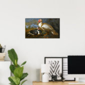 Poster Deux Canards moscovés dans un paysage (Bureau à domicile)