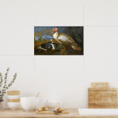 Poster Deux Canards moscovés dans un paysage (Cuisine)