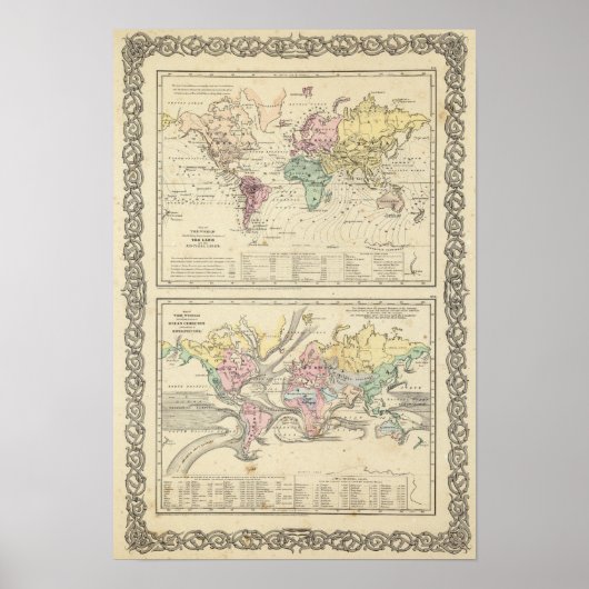 Poster Deux cartes du monde (Devant)