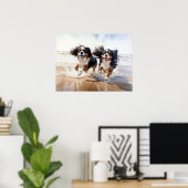 Poster Deux Cavalier King Charles Spaniels (Bureau à domicile)